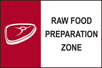 Picture of Spectrum Raw Food Preparation Zone - PVC 300 x 200mm - SCXO-CI-0419
