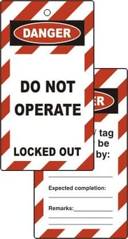 Picture of Spectrum Lockout tags - Do Not Operate - (Double sided 10 pack) - SCXO-CI-LOK090
