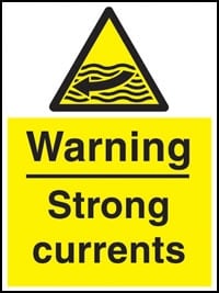 picture of Warning Strong Currents Sign - [AS-WH28]