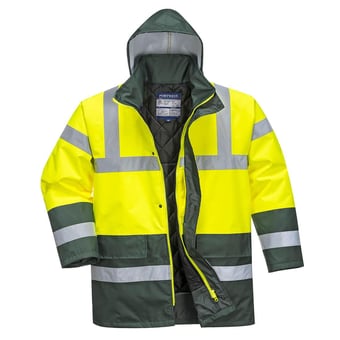 Picture of Portwest - S466 - Hi-Vis Yellow/Green Contrast Traffic Jacket - PW-S466YGR