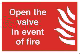 Picture of Open Valve Sign - 250 X 150Hmm - Rigid Plastic - [AS-FI28-RP]