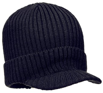 picture of Portwest HA24 - Beanie Hat with Peak - Navy - [PW-HA24NVR]