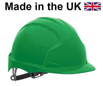 picture of JSP - The All New EVO2 Green Safety Helmet - Standard Peak with OneTouch 3D Adjustment Slip Ratchet Harness - [JS-AJE030-000-300]