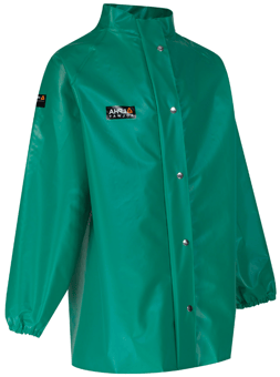 picture of Alpha Solway Chemmaster Chemical Jacket With Collar Green - AL-CMJC-EW