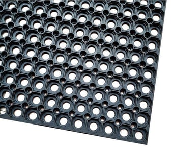 picture of Heavy-Duty Ground Ring Mat - Black - 1000 x 1500mm - Thickness 23mm - [WWM-50100-10015023-BKNA] - (LP)