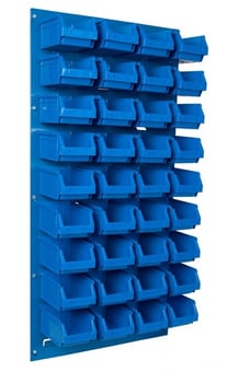 picture of BiGDUG Louvre Panel Kit - 1000h x 500w mm With 36 x Blue B51 Bins - [BDU-LP2K1B]