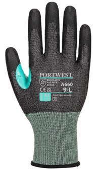 picture of Portwest A660 CS VHR18 PU Cut Resistant Gloves Black - PW-A660K8R