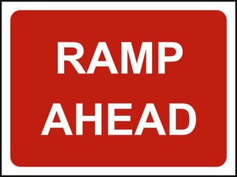 picture of Spectrum 600 x 450mm Temporary Sign & Frame – Ramp Ahead – [SCXO-CI-13157]
