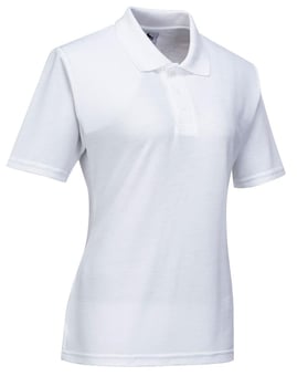Picture of Portwest - Naples Ladies Polycotton Polo Shirt - White - PW-B209WHR - (DISC-R)