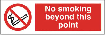 Picture of No Smoking Beyond This Point Sign LARGE - 600 X 200Hmm - Rigid Plastic - [AS-PR37-RP]