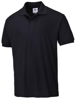 Picture of Portwest - Naples Polycotton Polo Shirt - Black - PW-B210BKR