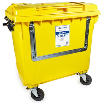 picture of FyterTech 600L Oil Only Spill Kit - 4 Wheeled Bin Drop Front - [DA-27-1755]