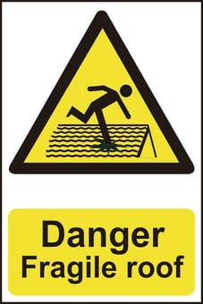 picture of Spectrum Danger Fragile Roof - PVC 200 x 300mm - SCXO-CI-1104