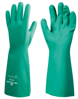 picture of Showa 737 Nitrile Gauntlet With Chemical Resistance Gloves 38cm - GL-BST737G