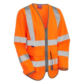 Picture of Beaworthy Class 2 Ladies Sleeved Superior Orange Waistcoat - LE-SL12-O