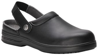 Picture of SB - SRC - Black Unisex Slip on Extra Grip Safety Shoe Steel Toe - PW-FW82-BL