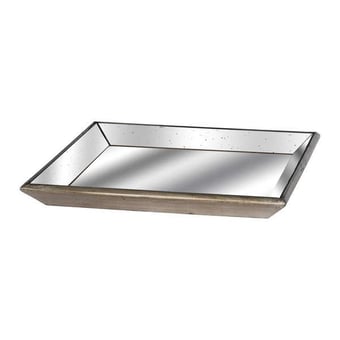 Picture of Hill Interiors Astor Distressed Mirrored Square Tray - [PRMH-HI-19172]