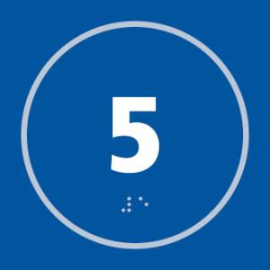 Picture of Number 5 - Taktyle (150 x 150mm) - SCXO-CI-TK2104WHBL