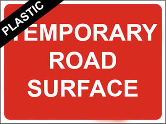 Picture of Temporary Traffic Signs - Temporary Road Surface - 600 x 450Hmm - Non Reflective - Rigid Plastic - [IH-ZT6-RP] - (MP)