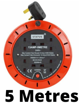 picture of Status - 5 Metre 4 Socket 13AMP Cable Extension Reel - BS Approved - [PD-5M13A4SCE12]