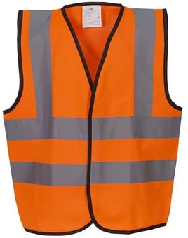 picture of Children's Hi-Vis Waistcoat Orange Size Small - BT-HVW100CH-ORA - (DISC-W)
