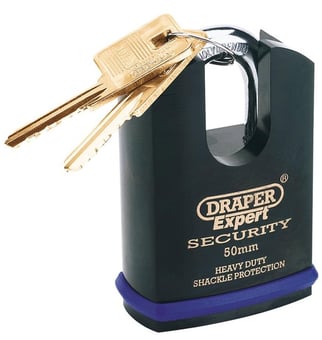 Picture of Draper - Heavy Duty Padlock and 2 Keys with Shrouded Shackle - 50mm - [DO-64197]