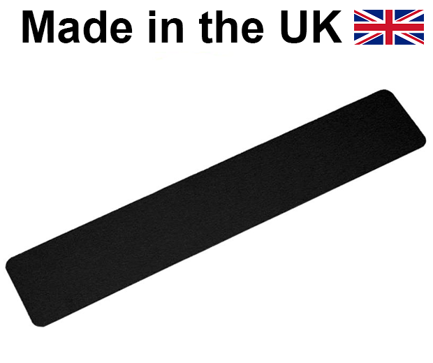 Black X-Coarse Heavy Duty Anti-Slip Self Adhesive 610mm x 150mm Pads - Sold Individually - [HE-H3402N-HGXC] 
