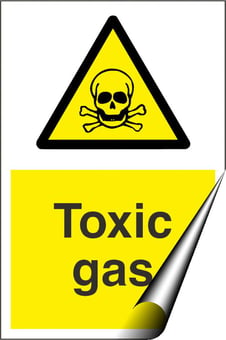 picture of Toxic Gas Sign - 200 x 300Hmm - Self Adhesive Vinyl - [AS-WA155-SAV]