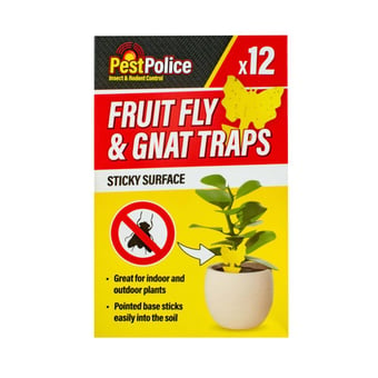picture of Pest Police Sticky Fruit Fly and Fungus Gnat Trap 12pk - [OTL-323284]