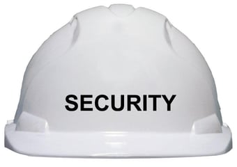 Picture of JSP - EVO3 White Safety Helmet - SECURITY Printed on Front in Black - [JS-AJF160-000-100]