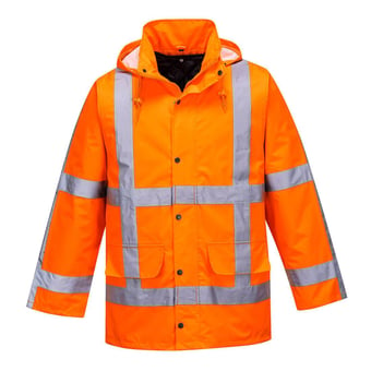 picture of Portwest - R460 - RWS Hi Vis Orange Traffic Jacket - PW-R460ORR