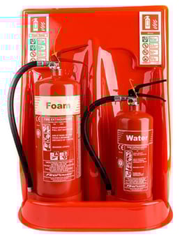 Picture of FMC Universal Economy Fire Extinguisher Stand - Double - Red - [FMC-UNI2R]