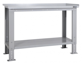 picture of BiGDUG Heavy Duty Workbench - 877h x 1215w x 600d mm - Full Depth Shelf - Steel Worktop - [BDU-HDWB126S] - (LP)