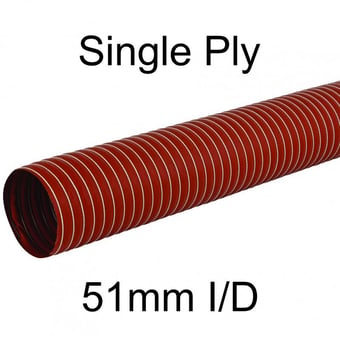 picture of Single Ply Silicone Coated Glass Fabric Ducting - 51mm I/D - [HP-DUCSIL1-51]