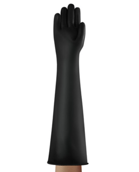 Picture of Ansell 87-108 AlphaTec Heavy-duty Long-cuff Chemical Protection Gloves - AN-87-108