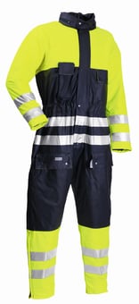 Picture of Lyngsoe - Microflex Hi-Viz Winter Coverall - Yellow/Navy - LS-LR33-YELLOW