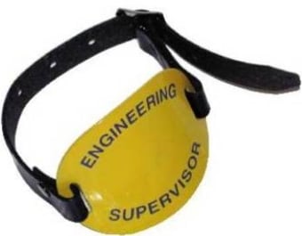 Picture of Enamelled Arm Badge With Leather Straps & Buckle - "Engineering Supervisor" - [UP-0044/003427]