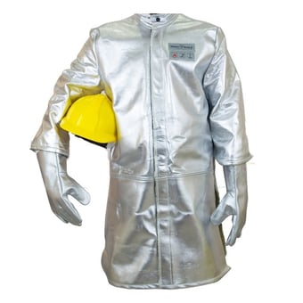 picture of Aluminized Molten Metals and Heat Resistance Safety Long Coat - Size XL - [GRF-GW7000LACSC5]