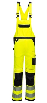 picture of Portwest - Yellow/Black PW3 Hi-Vis Bib & Brace - PW-PW344YBR