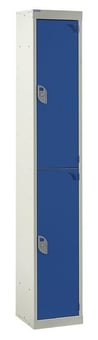 picture of QMP Express Locker - 2 Compartments - Dark Blue Doors- 1800H x 300W x 450D mm - [QM-LQ1830452BXX]