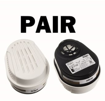 picture of Drager X-Plore Bayonet A2P3 Combined Filters for Drager X-Plore Full Face Masks - Pair - [BL-650446]