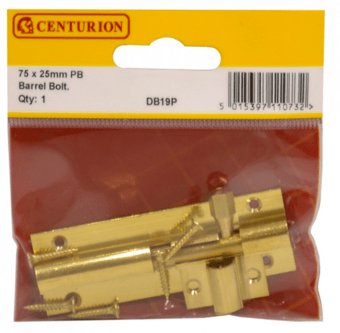 picture of Centurion PB Straight Barrel Bolt - 75mm x 25mm (1") - [CI-DB19P]