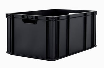 picture of BiGDUG Essentials Recycled Euro Stacking Box - 280h x 400w x 600d mm - 67L - Black - [BDU-BDEC2846RBK]