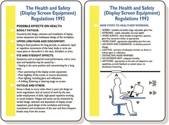 Picture of Safe Use of Display Screen Equipment Pocket Guide - 120 x 80mm - Rigid Plastic - [SL-PG98]