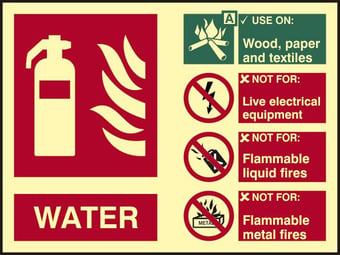Picture of Spectrum Fire Extinguisher Composite - Water - PHS 200 x 150mm - [SCXO-CI-17175]