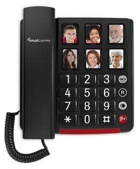 picture of Amplicomms BigTel 40 Plus Big Button Black Corded Phone - [PDL-ATL1424089]