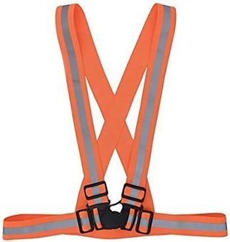 picture of Yoko High Visibility Polyester Braces - One Size - Orange - [YO-HVW064]