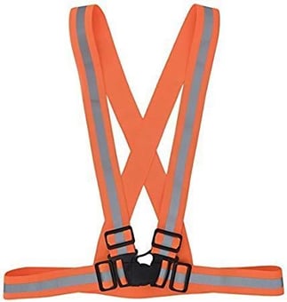 Picture of Yoko High Visibility Polyester Braces - One Size - Orange - [YO-HVW064]