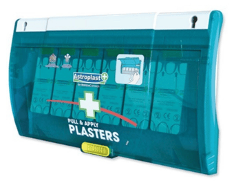 picture of Astroplast Pull N Open Plaster Dispenser With 60 Blue Detectable Plasters - [WC-1007021]