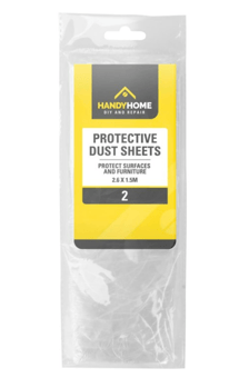 picture of Handy Home Polythene Dust Sheet - 2 Pack - [OTL-321280]